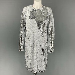 Notes du Nord Mirrored Sequin Shift Dress